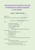 ADVANCED PRACTICE NURSING IN THE CARE OF OLDER ADULTS &sol; EDITION 2 TESTBANK LATEST 2025&sol;2026 