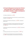 SC Property Management Licensing Exam Ultimate Study Guide 2026 &vert; LATEST Updated Questions with CORRECT ANSWERS&comma; CORRECT RATIONALES & A&plus; Graded