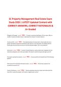 SC Property Management Real Estate Exam Study 2026 &vert; LATEST Updated Content with CORRECT ANSWERS&comma; CORRECT RATIONALES & A&plus; Graded