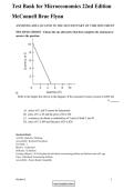 TEST BANK for Microeconomics&comma; 22nd Edition by McConnell&comma; Brue and Flynn &vert; Complete Questions and Verified Answers