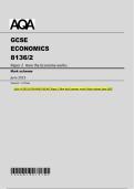 AQA GCSE ECONOMICS 8136&sol;2 Paper 2 How the Economy works Mark scheme June 2025 