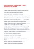 AAMI Chemistry for Embalmers UNIT 3 EXAM QUESTIONS AND ANSWERS