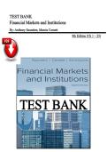 Test Bank &ndash; Financial Markets and Institutions&comma; 8th Edition &vert; Anthony Saunders &vert; ISBN&colon;9781260772401 &vert; Chapters 1&ndash;25 &vert; Latest Edition