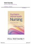 Tes Bank - Psychiatric-Mental Health Nursing&comma; 9th Edition &ndash; Sheila L&period; Videbeck &vert; All Chapters&period;
