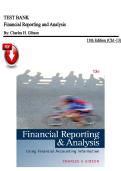 Test Bank &ndash; Financial Reporting & Analysis&comma; 13th Edition &vert; Charles H&period; Gibson &vert; Chapters 1&ndash;13 &vert; Latest Edition