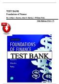 Test Bank &ndash; Foundations of Finance&comma; 10th Edition &vert; Keown&comma; Martin & Petty &vert; Chapters 1&ndash;17 &vert; Latest Edition