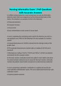 Nursing Informatics Exam 1 Poll Questions with Accurate Answers