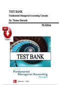 Test Bank &ndash; Fundamental Managerial Accounting Concepts&comma; 9th Edition &vert; Thomas Edmonds & Philip Olds &vert; Chapters 1&ndash;14 &vert; Latest Edition
