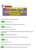 CNA Chapter 2 Exam Questions and Answers &lpar;2025&sol;2026&rpar; &lpar;Verified Answers&rpar;&period;