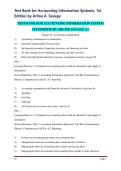 Accounting Information Systems &lpar;1st Edition&rpar; Test Bank &vert; Savage & Brannock