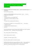 Principles of Pharmacology&colon; Study Guide Questions with Correct Answers&period;