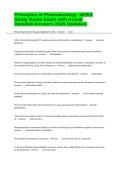 Principles of Pharmacology -APEA Study Guide Exam with Actual Detailed Answers 2026 Updated&period;
