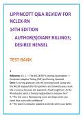 Lippincott Q&A Review for NCLEX-RN Test Bank &lpar;14th Ed&period;&rpar; &vert; Billings & Hensel NCLEX Practice Questions with Rationales