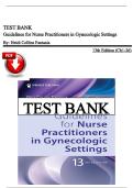 Test Bank &ndash; Guidelines for Nurse Practitioners in Gynecologic Settings&comma; 13th Edition &vert; ISBN&colon;9780826173294 &vert; Heidi Collins Fantasia &vert; Chapters 1&ndash;26 &vert; Latest Edition