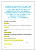 WGU D684 INTRODUCTION TO COMPUTER  SCIENCE OBJECTIVE ASSESSMENT FINAL  EXAM VESION 1 2026&sol;2027 WITH ACTUAL  CORRECT QUESTIONS AND VERIFIED  DETAILED ANSWERS &vert;CURRENTLY TESTING  QUESTIONS AND SOLUTIONS&vert;ALREADY  GRADED A&plus;&vert;NEWEST &vert;JUST  RELEASED&excl;&excl;&vert;GUARANTEED