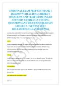 EMD FINAL EXAM PREP TEST BANK 1  2026&sol;2027 WITH ACTUAL CORRECT  QUESTIONS AND VERIFIED DETAILED  ANSWERS &vert;CURRENTLY TESTING  QUESTIONS AND SOLUTIONS&vert;ALREADY  GRADED A&plus;&vert;NEWEST &vert;JUST  RELEASED&excl;&excl;&vert;GUARANTEED PASS 