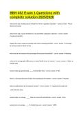 BBH 452 Exam 1 Questions with complete solution 2025&sol;2026