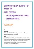 Lippincott Q&A Review for NCLEX-RN Test Bank &lpar;14th Ed&rpar; &vert; Billings & Hensel &vert; NCLEX-RN Practice Questions