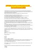 CPPS Review Course Questions with Correct Answers