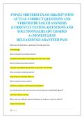 FNP 652 MIDTERM EXAM 2026&sol;2027 WITH  ACTUAL CORRECT QUESTIONS AND  VERIFIED DETAILED ANSWERS  &vert;CURRENTLY TESTING QUESTIONS AND  SOLUTIONS&vert;ALREADY GRADED  A&plus;&vert;NEWEST &vert;JUST  RELEASED&excl;&excl;&vert;GUARANTEED PASS 