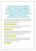 FNP 652 FINAL EXAM VERSION 2    2026&sol;2027 WITH ACTUAL CORRECT  QUESTIONS AND VERIFIED DETAILED  ANSWERS &vert;CURRENTLY TESTING  QUESTIONS AND SOLUTIONS&vert;ALREADY  GRADED A&plus;&vert;NEWEST &vert;JUST  RELEASED&excl;&excl;&vert;GUARANTEED PASS