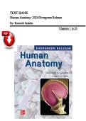 Test Bank &ndash; Human Anatomy&colon; 2024&sol;Evergreen Release &vert; Saladin  &vert;ISBN&colon;9781260399820 &vert; Chapters 1&ndash;26 &vert; Latest Edition