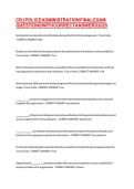 CRJ POLICE ADMINISTRATION FINAL EXAM QUESTIONS WITH CORRECT ANSWERS 