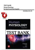 Test Bank &ndash; Human Physiology&comma; 16th Edition &vert; Stuart Ira Fox &vert; Chapters 1&ndash;20 &vert; Latest Edition