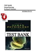 Test Bank &ndash; Human Physiology&comma; 3rd Edition &vert; Bryan H&period; Derrickson &vert;  ISBN&colon;9781119821076 &vert; Chapters 1&ndash;23 &vert; Latest Edition