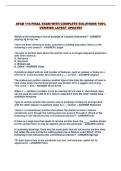 AFAB 110 FINAL EXAM WITH COMPLETE SOLUTIONS 100&percnt; VERIFIED LATEST UPDATE&excl;&excl;
