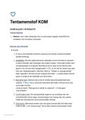 Overzichtelijke Samenvatting ALLE Tentamenstof KOM