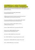 CSOWM MODULE 1- BARIATRIC SURGERY QUESTIONS WITH CORRECT ANSWERS 