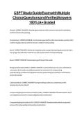 CSPT Study Guide Exam with Multiple Choice Questions and Verified Answers 100&period;