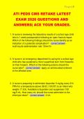 ATI PEDS CMS RETAKE LATEST  EXAM 2026 QUESTIONS AND  ANSWERS&vert; ACE YOUR GRADES&period; 