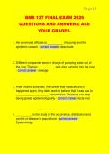 BMS 127 FINAL EXAM 2026  QUESTIONS AND ANSWERS&vert; ACE  YOUR GRADES&period;
