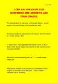 CCRP AACVPR EXAM 2026  QUESTIONS AND ANSWERS&vert; ACE  YOUR GRADES&period; 