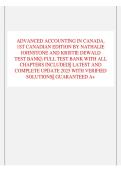 Advanced Accounting in Canada 1st Canadian Edition Test Bank PDF by Nathalie Johnstone & Kristie Dewald &ndash; Complete Chapter Questions & Answers