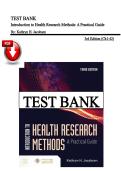 Test Bank &ndash; Introduction to Health Research Methods&colon; A Practical Guide&comma; 3rd Edition PDF &vert; Kathryn H&period; Jacobsen &vert; ISBN&colon;9781284197563 &vert; Chapters 1&ndash;42 &vert; Latest Edition