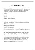 PTU FINAL EXAM QUESTIONS AND ANSWERS 2026