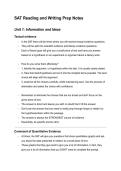 SAT Reading and Writing Guide Notes 