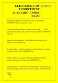 CLEST BASIC LAW ENFORCEMENT AUXILIARY COURSE EXAM QUESTIONS AND ANSWERS 2026