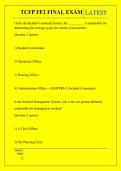 TCFP FF2 FINAL EXAM QUESTIONS AND ANSWERS 2026