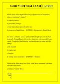 GERI MIDTERM EXAM QUESTIONS AND ANSWERS 2026