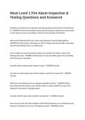 Nicet Level 1 Fire Alarm Inspection & Testing Questions and Answers