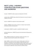 NICET LEVEL 1 HIGHWAY CONSTRUCTION EXAM QUESTIONS AND ANSWERS