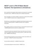 NICET Level 1 ITM Of Water-Based Systems Test Questions & Answers