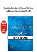 Test Bank &ndash; Cognition&colon; Exploring the Science of the Mind&comma; 8th Edition &vert; Daniel Reisberg &vert; Chapters 1&ndash;15 &vert; Latest Edition