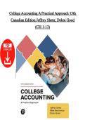 Test Bank &ndash; College Accounting&colon; A Practical Approach&comma; 15th Canadian Edition &vert; Jeffrey Slater &vert; Chapters 1&ndash;13 &vert; Latest Edition