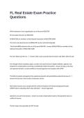 FL Real Estate Exam Practice Questions and Answers