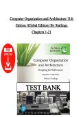 Test Bank &ndash; Computer Organization and Architecture&comma; 11th Edition &lpar;Global Edition&rpar; &vert; William Stallings &vert; Chapters 1&ndash;21 &vert; Latest Edition